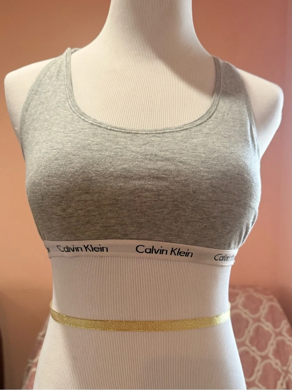 Calvin Klein Women's Grey Bralette - Comfortable Everyday Support size M